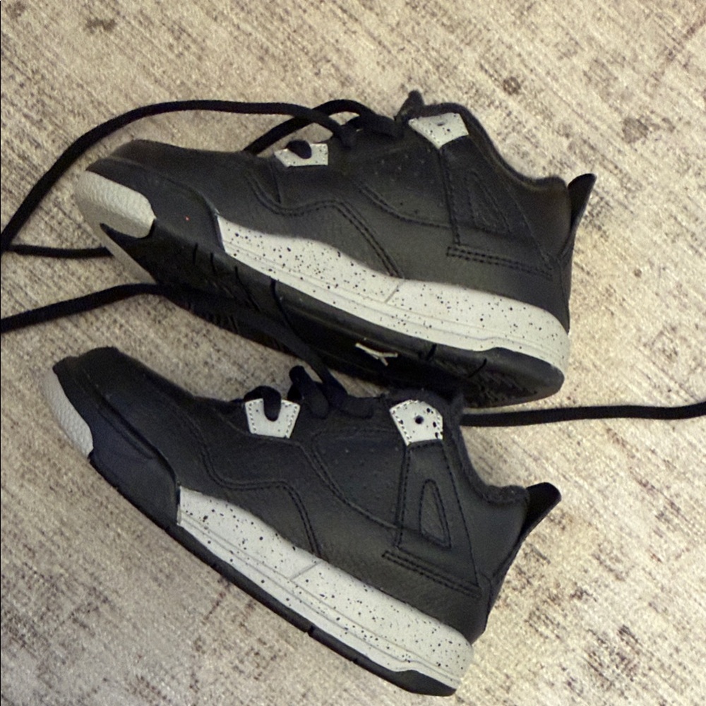 Jordan Black Leather Sneakers
